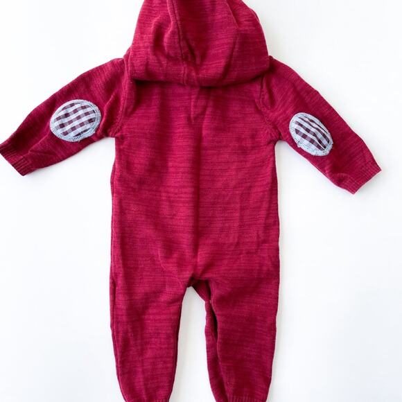 Andy and Evan One Piece Hooded Knit Bodysuit 3-6 Months - Picture 3 of 4